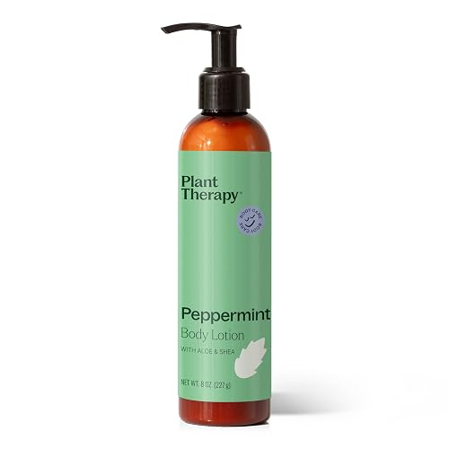 Plant Therapy Peppermint Body Lotion with Aloe and Shea, Hydrate and Nourish Skin with Botanical Ingredients, 8 oz Beauty & Personal Care Plant Therapy