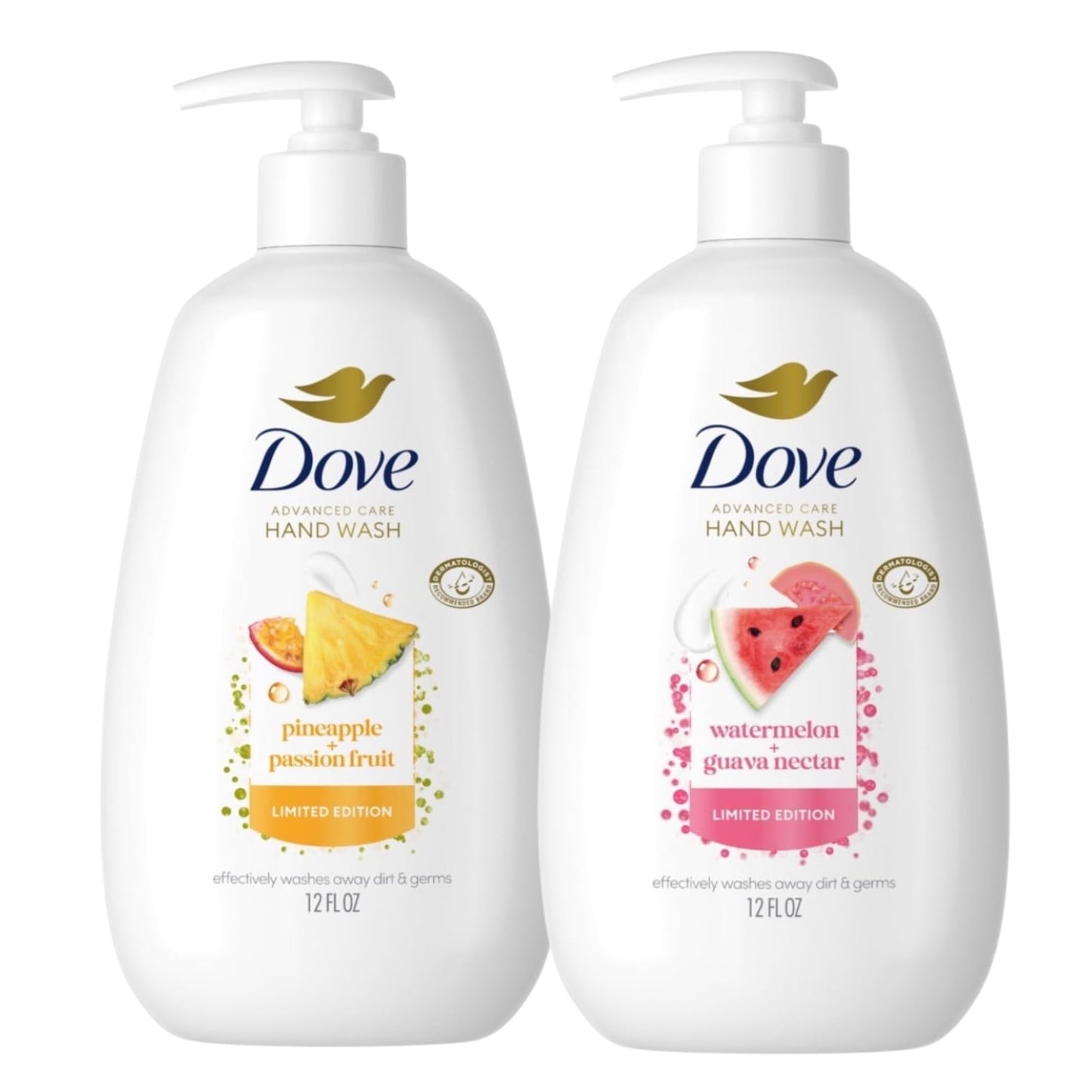 Dove Advanced Care Hand Wash, Pineapple + Passion Fruit and Watermelon + Guava Nectar, Limited Edition, 12 fl oz, 2 Pack Beauty & Personal Care Dove