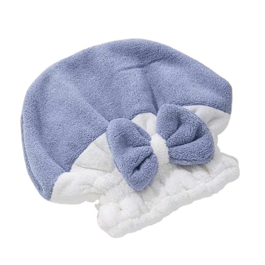 HIONJIN Dry Hair Cap Women's Double-Layer Thickened Quick-Drying Two-Color Baotou Scrub Hair Shower Cap(E) Beauty and Personal Care HIONJIN