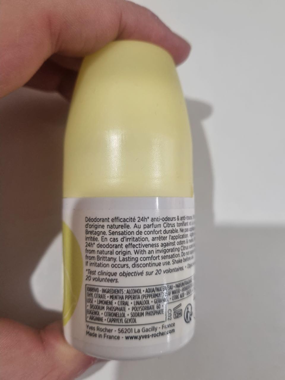 Yves Rocher 48H Antiperspirant Chamomile and Citrus with Mint from Brittany Set of 2 - Long-Lasting Freshness, No White Marks, Gentle on Skin - 50ml Beauty and Personal Care Yves Rocher