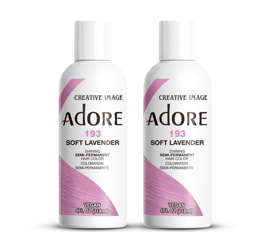 Adore Semi Permanent Hair Color (193 Soft Lavender) (2 Pack) | Vegan & Cruelty-Free Pink Hair Dye | No Ammonia, No Peroxide, No Alcohol | 4 Fl Oz Beauty & Personal Care Adore