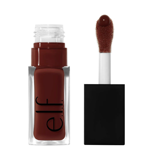 e.l.f. Glow Reviver Lip Oil, Nourishing Tinted Lip Oil For A High-shine Finish, Infused With Jojoba Oil, Vegan , Hot As Fudge Beauty & Personal Care e.l.f.