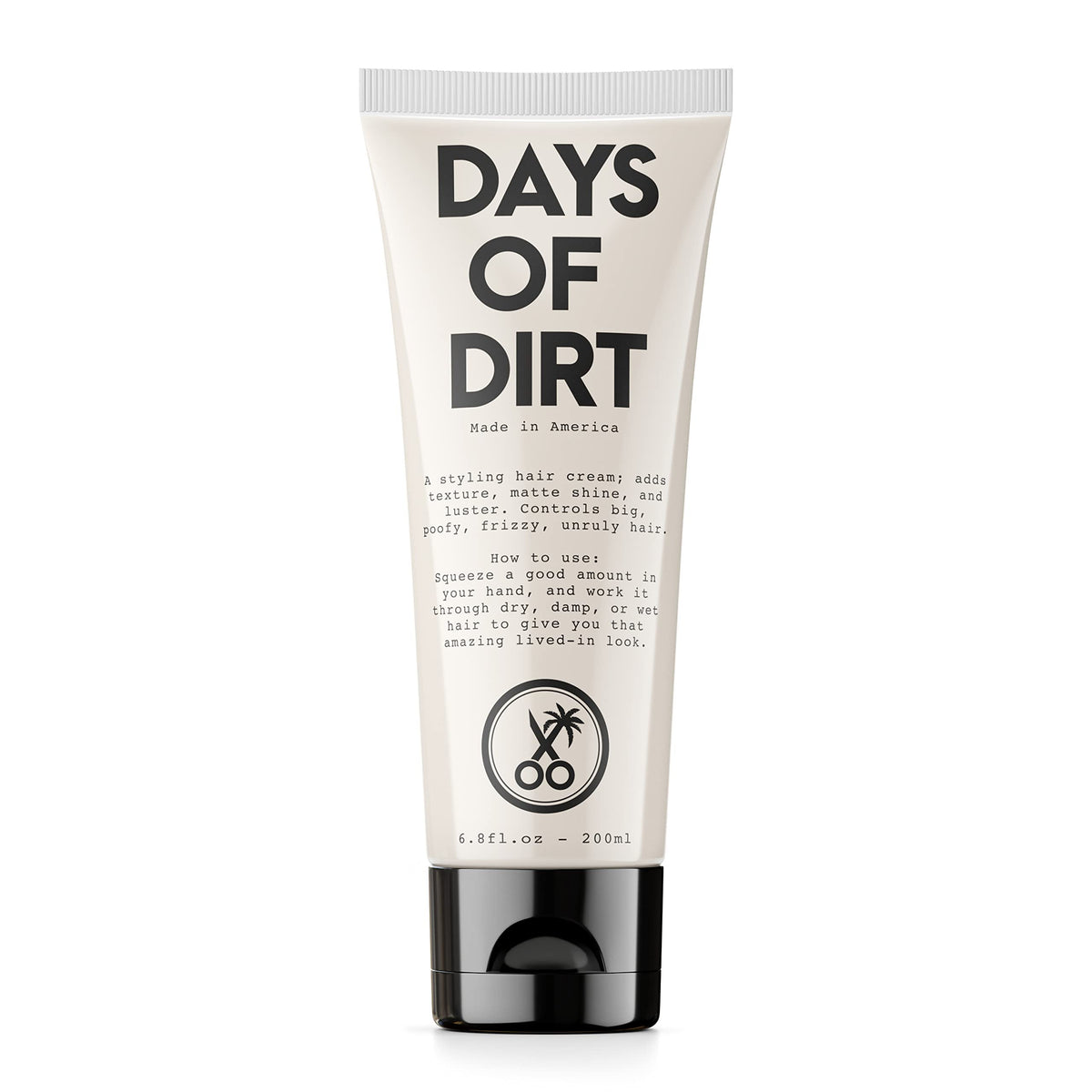 California Born Days of Dirt Hair Styling Cream for Dry, Fluffy, Frizzy, Clean Lived-in Look - Styling Cream for No-Hold, Texture & Shine - Made Beauty & Personal Care California Born