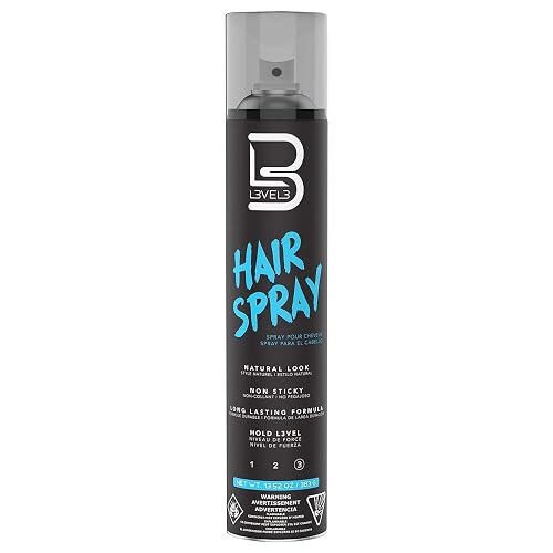 L3 Level 3 Hair Spray - Long Lasting and Strong Hold - Great for Men and Women - Level Three - Suitable for All Hair Types Beauty & Personal Care L3