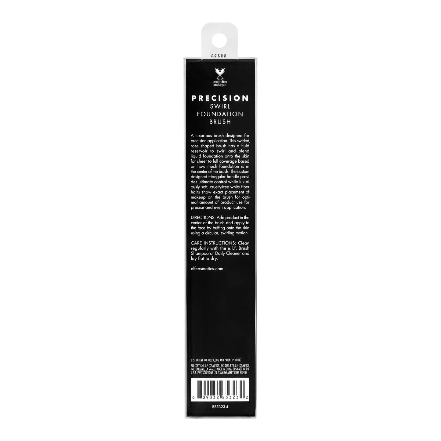 e.l.f. Precision Swirl Foundation Brush, Blends Liquid Foundation Smoothly Onto Skin, Triangular Handle For Ultimate Control, Vegan & Cruelty-Free Beauty & Personal Care e.l.f.