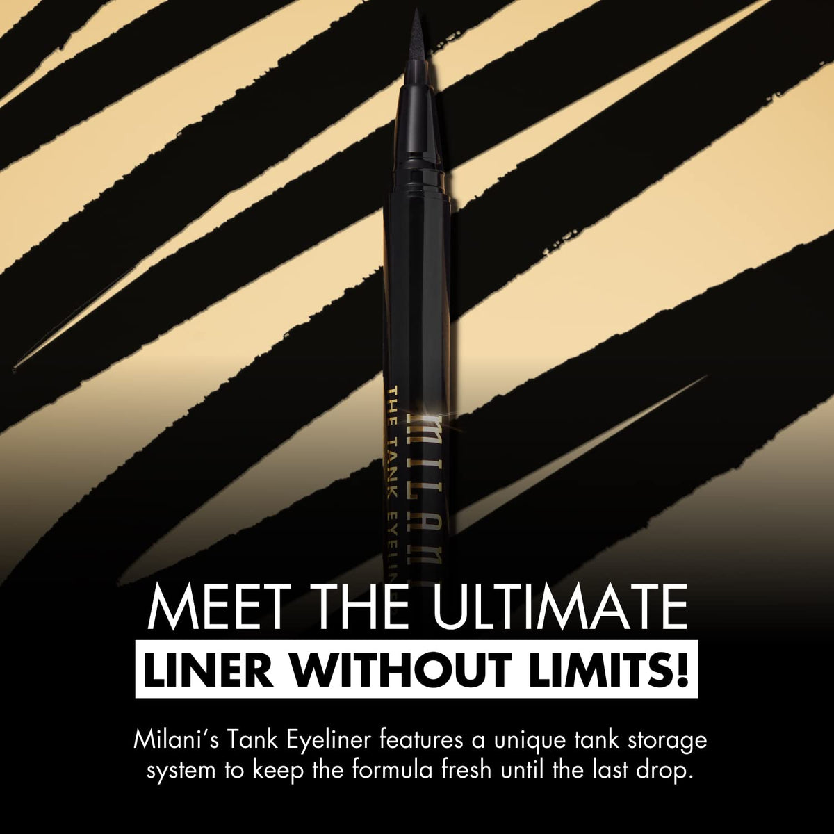 Milani The Tank Liquid Eyeliner - No-Skip, Waterproof, Long Lasting, Smudgeproof, Black, Cruelty-Free, 12 Hour Wear, Tips & Tricks Beauty & Personal Care Milani
