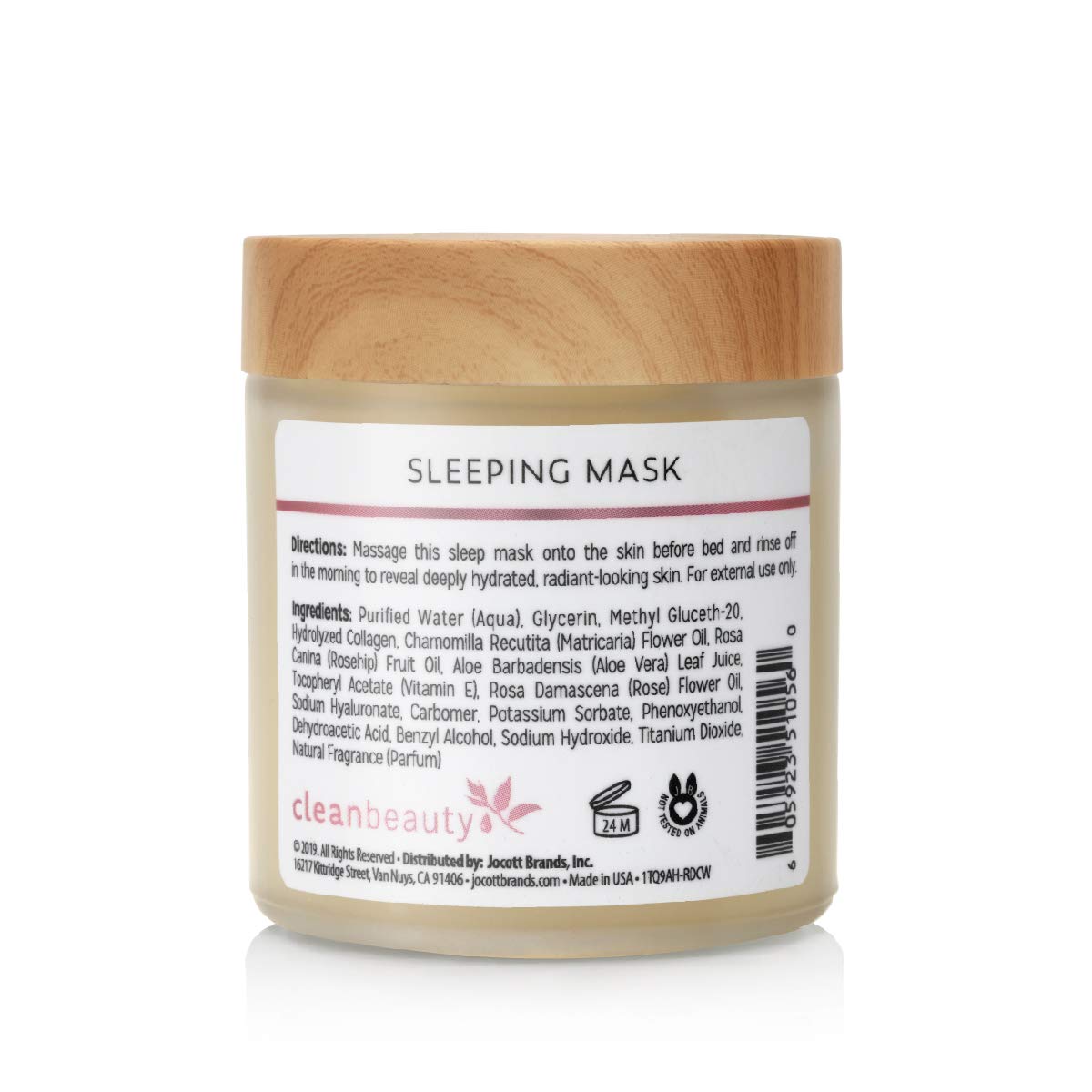 Clean Beauty Deep Hydration Sleeping Face Mask with Rosehip Oil & Collagen - Strengthen Skin & Reduce Fine Lines (4 oz) Beauty & Personal Care Clean Beauty