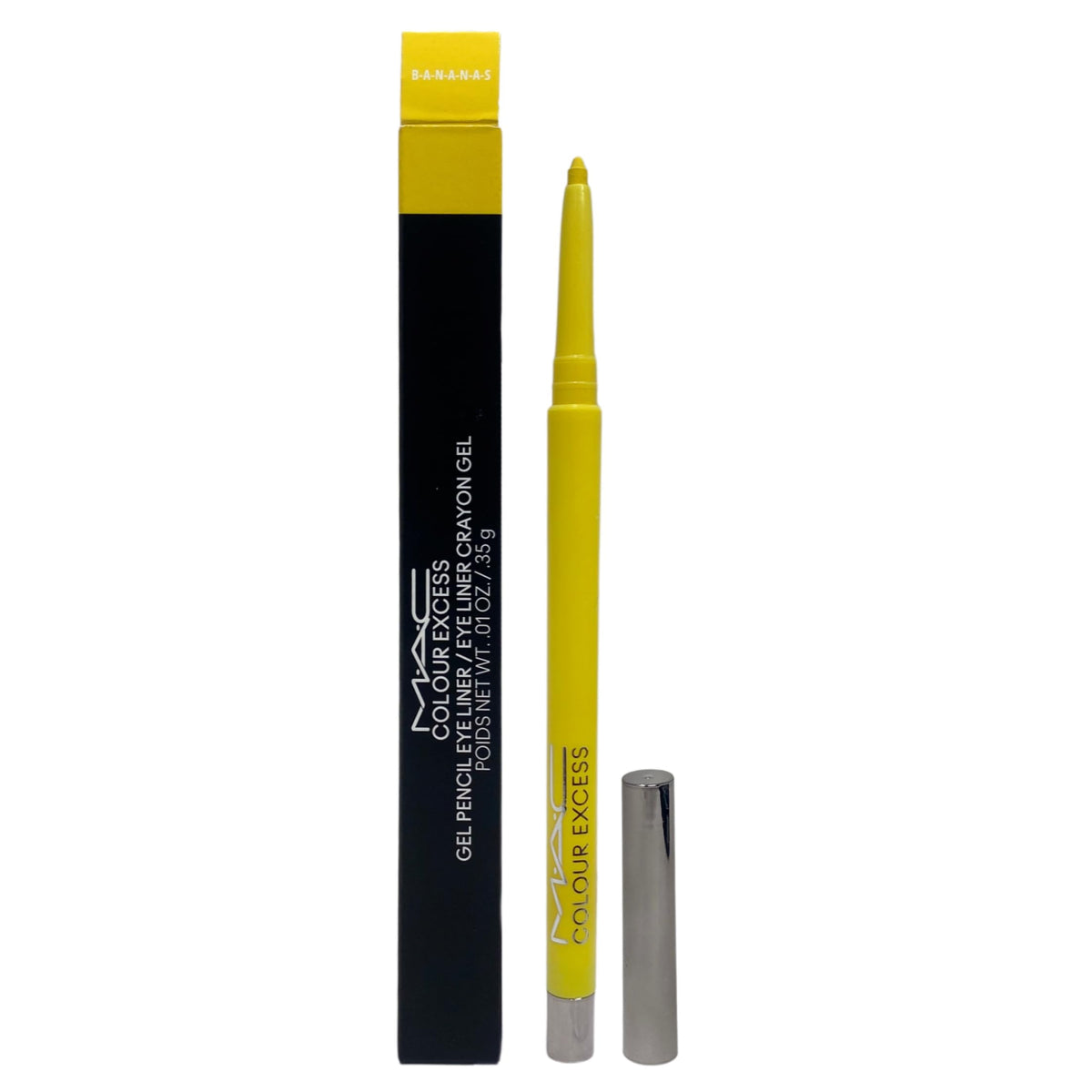 MAC M·A·C Cosmetics Colour Excess Gel Pencil Eye Liner - B-A-N-A-N-A-S (warm bright yellow) .01 oz / .35 g