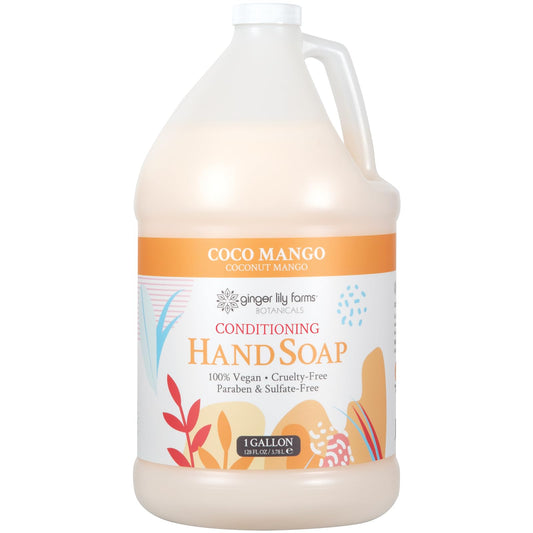 Ginger Lily Farms Botanicals All-Purpose Liquid Hand Soap Refill, Coco Mango, 100% Vegan & Cruelty-Free, Coconut Mango Scent, 1 Gallon (128 fl oz) Beauty & Personal Care Ginger Lily Farms