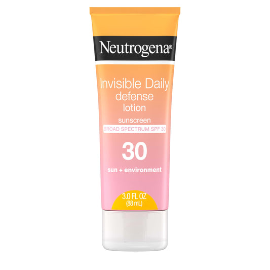 Neutrogena Invisible Daily Defense Sunscreen Lotion, Broad Spectrum SPF 30, Oxybenzone-Free & Water-Resistant, Sun & Environmental Aggressor Beauty & Personal Care Neutrogena