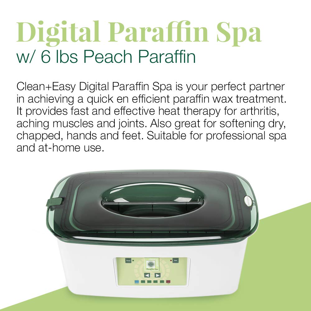 Clean + Easy Digital Paraffin Wax Warmer with Refills - Paraffin Wax Machine for Hand & Feet, Moisturizing Spa Treatment Beauty and Personal Care Clean + Easy