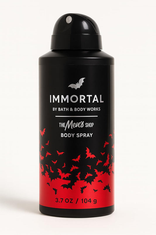 Bath & Body Works Immortal Body Spray 3.7 fl oz - Black Plum, Sueded Saffron & Haunted Woods - Men’s Long-Lasting Mist Beauty & Personal Care Bath & Body Works