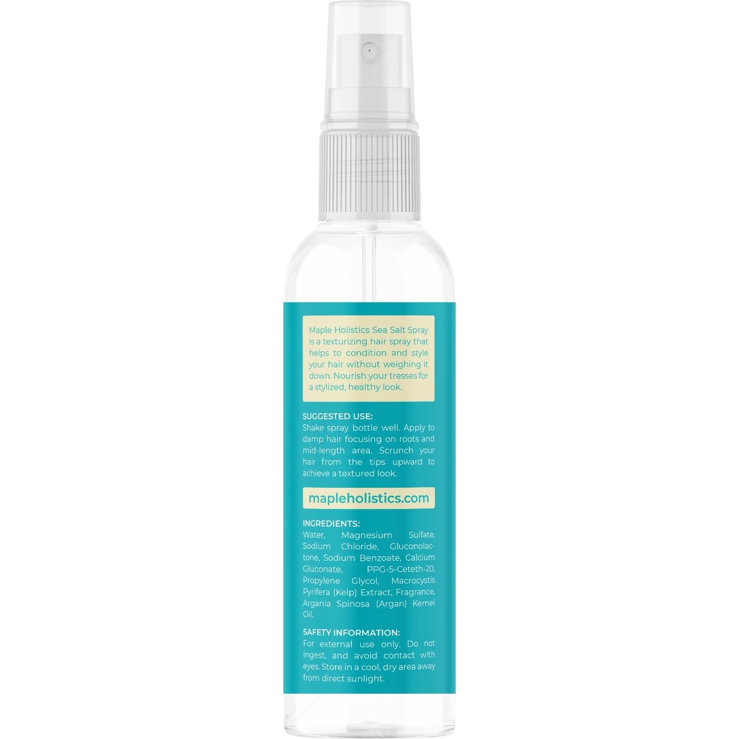 Volumizing Sea Salt Spray for Hair - Texturizing Beach Waves Spray & Hair Mist Curl Activator - Non Sticky Styling Beach Hair Spray for Men and Women Beauty & Personal Care Maple Holistics