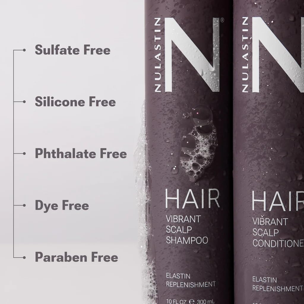 NULASTIN Shampoo + Conditioner Duo - Vibrant Scalp Shampoo (10 Fl Oz) & Vibrant Scalp Hair Conditioner (10 Fl Oz) for Fine Hair - Gift Set Beauty & Personal Care NULASTIN