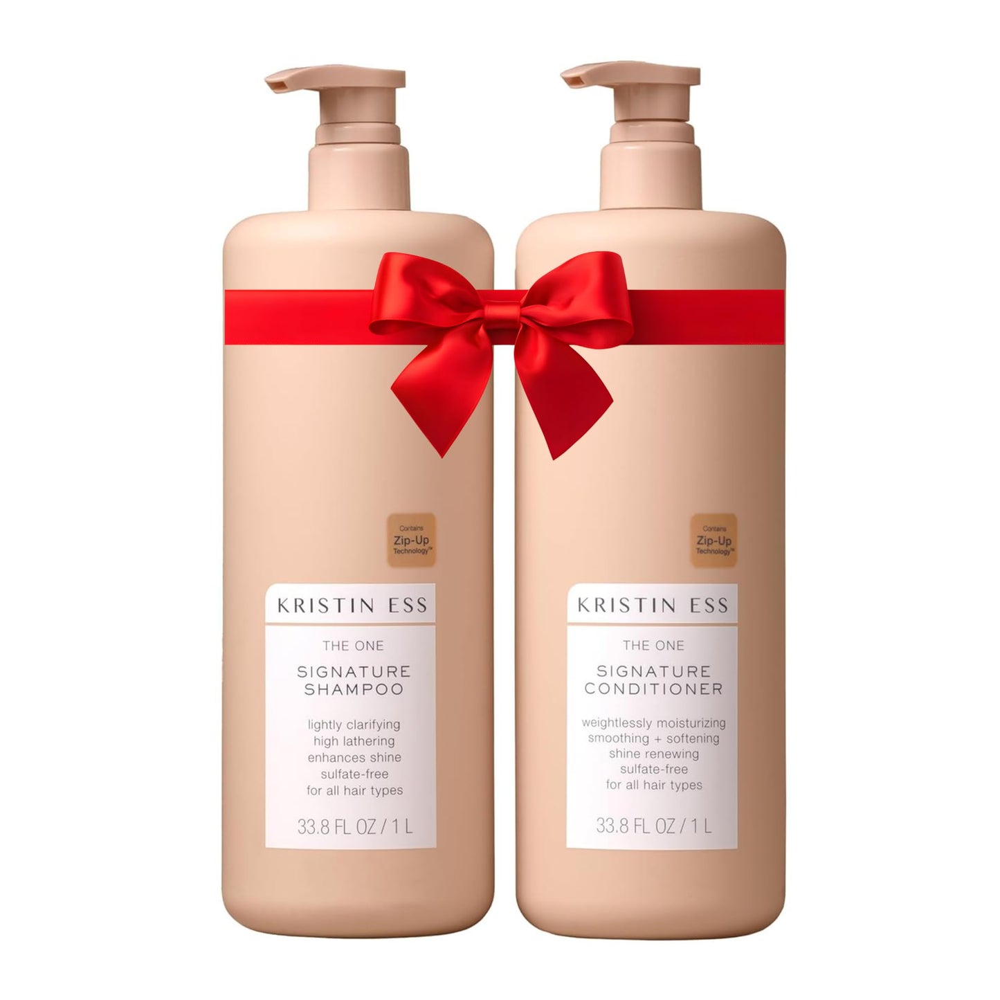 Kristin Ess Signature Shampoo and Conditioner Set with Pumps | Daily Sulfate Free, Color Safe, Hydrating, Moisturizes, Adds Softness & Shine - Pear Beauty & Personal Care Kristin Ess