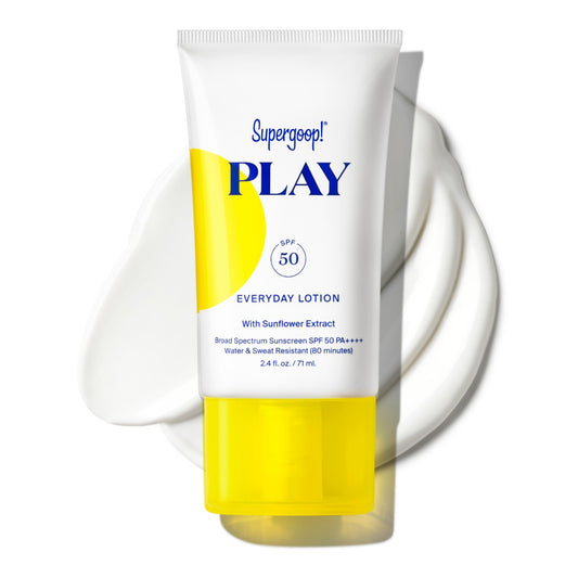 Supergoop! PLAY Everyday Lotion SPF 50 - Broad Spectrum Body & Face Sunscreen - Great for Active Days - Fast Absorbing, Water & Sweat Resistant - 2.4 Beauty & Personal Care Supergoop!