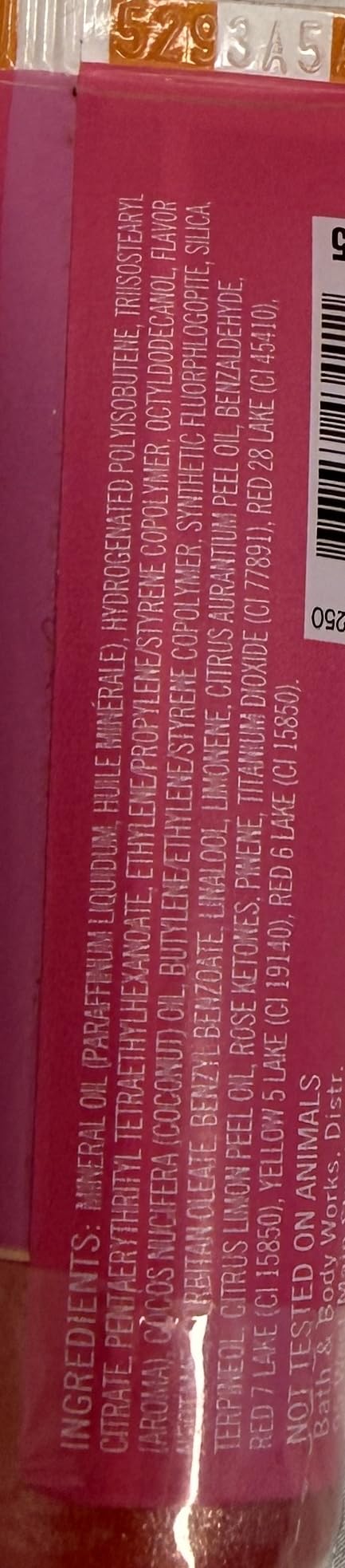 Bath and Body Works Snowy Peach Berry Tinted Lip Gloss .47 Ounces Beauty & Personal Care Bath & Body Works