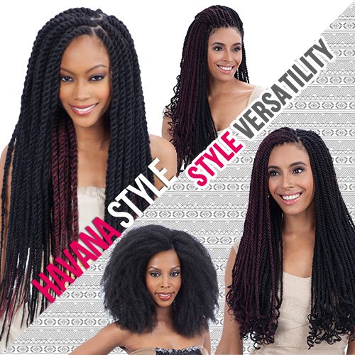 FreeTress Equal Synthetic Hair Braids Double Strand Style Cuban Twist Braid 24" (530)