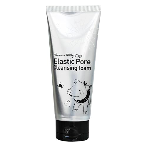 Elizavecca Milky Piggy Elastic Pore Charcoal 5% Cleansing Foam 120ml | black mask face pack | charcoal cleansing | wash off face wash | Not Tested on Beauty & Personal Care Elizavecca