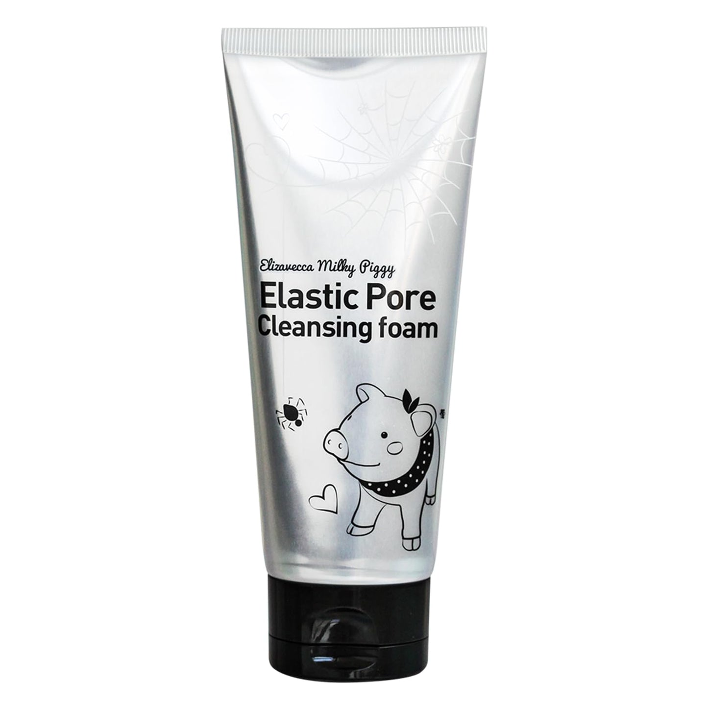 Elizavecca Milky Piggy Elastic Pore Charcoal 5% Cleansing Foam 120ml | black mask face pack | charcoal cleansing | wash off face wash | Not Tested on Beauty & Personal Care Elizavecca