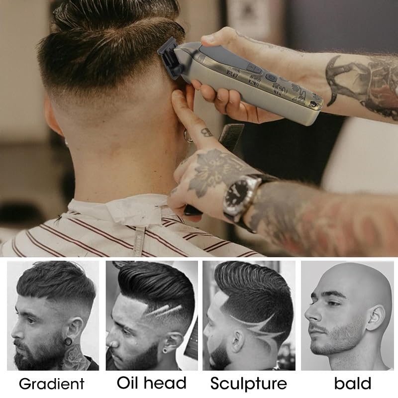 QDKVTNDJZ Hair Clippers for Men, 2 in 1 All-Metal Electric Set High-Power Trimmer for Barber Cutting Machine Tools Beauty and Personal Care QDKVTNDJZ