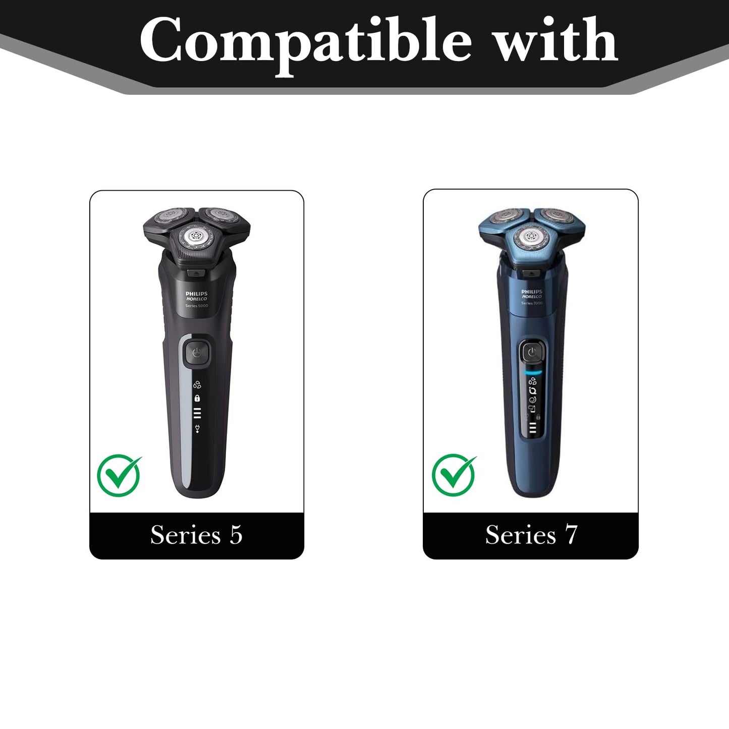 Linkidea Shaver Travel Case Compatible with Philips Norelco 5000 7000 & Braun Series 3, Portable Hard Shell Organizer with Mesh Pocket, Electric Beauty and Personal Care Linkidea