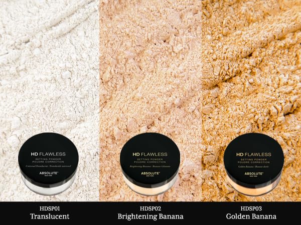 Absolute New York, Brightening Banana Milled Loose HD Flawless Setting Powder