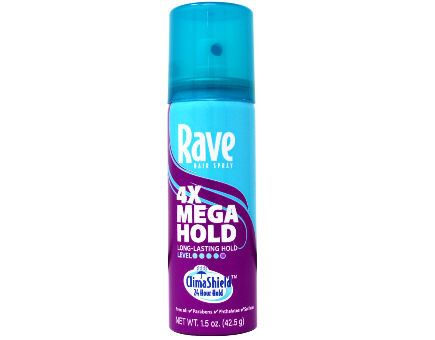 Rave Hairspray 4x Mega Aerosal Travel Size 1.5 oz, Pack of 6 Beauty & Personal Care rave