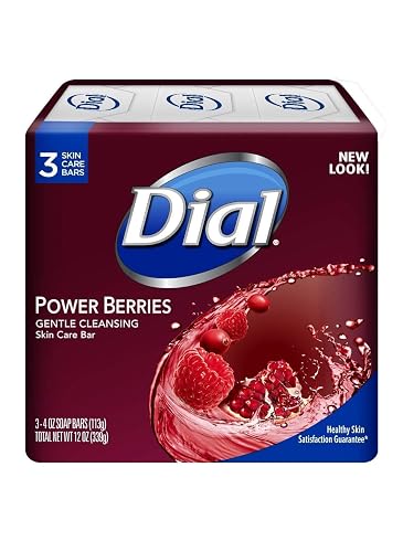Dial Glycerin Soap Bars with Power Berries, Raspberry, Pomegranate, Cranberry, 12 Oz Beauty & Personal Care Dial