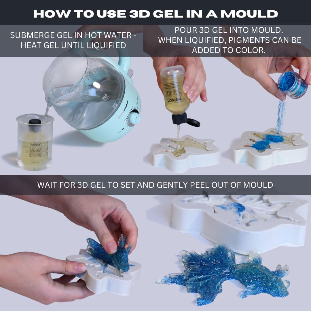 Mehron Makeup 3-D Gel | Gelatin Special Effects Makeup | Halloween FX & Scarring Gel | Fake Skin for Stage, Screen, Theater, Cosplay, and Halloween (8 Beauty & Personal Care Mehron