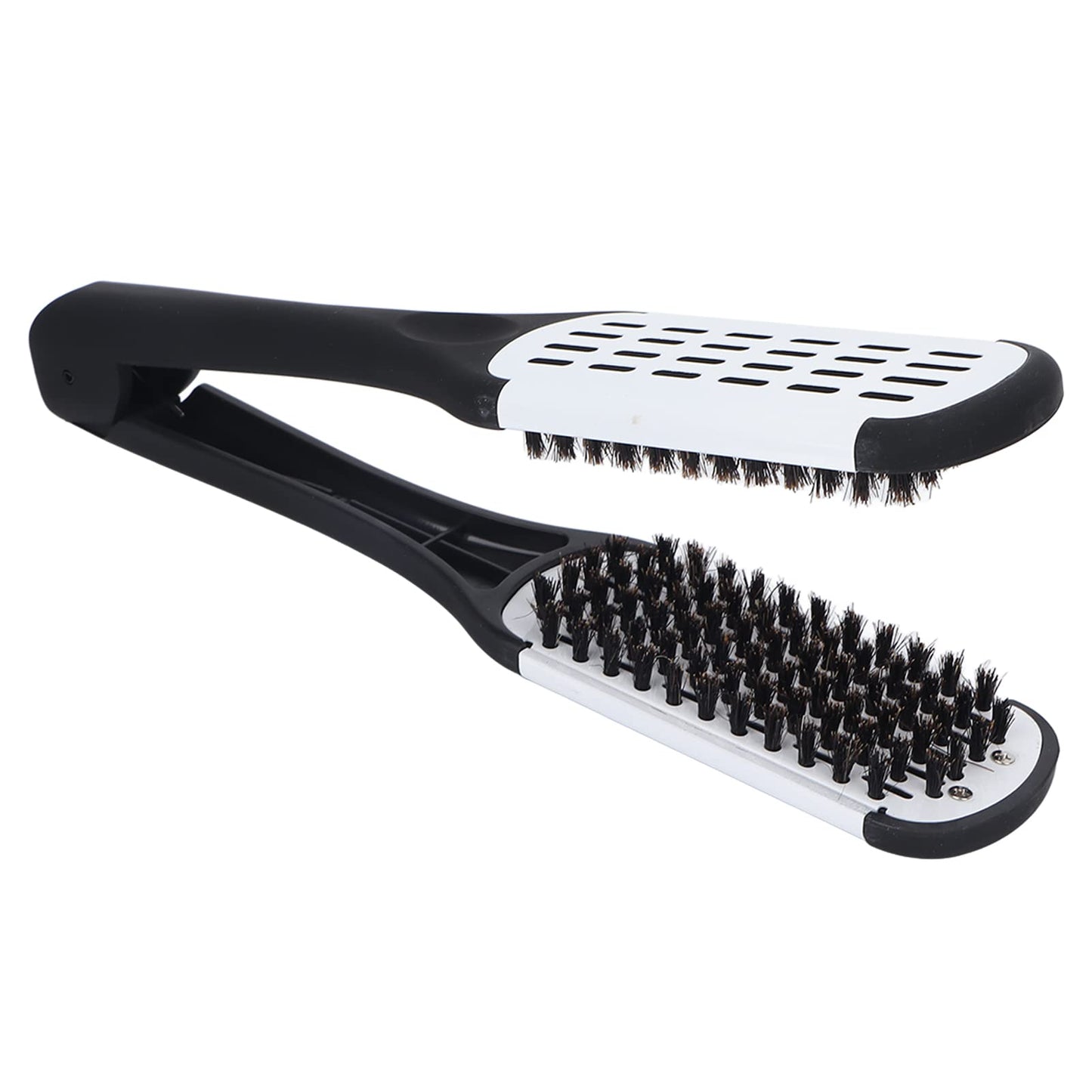 ZJchao Straightening Comb, Double Sided Beard Straightening Clamp Brush Beard Styling Tool Professional Brush for Smooth Grooming (Black White) Beauty and Personal Care ZJchao