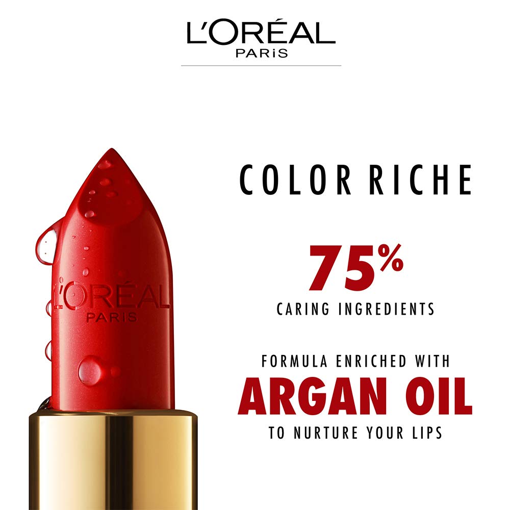 L'Oréal Paris Colour Riche Lipstick, Peony Pink, 0.13 oz.