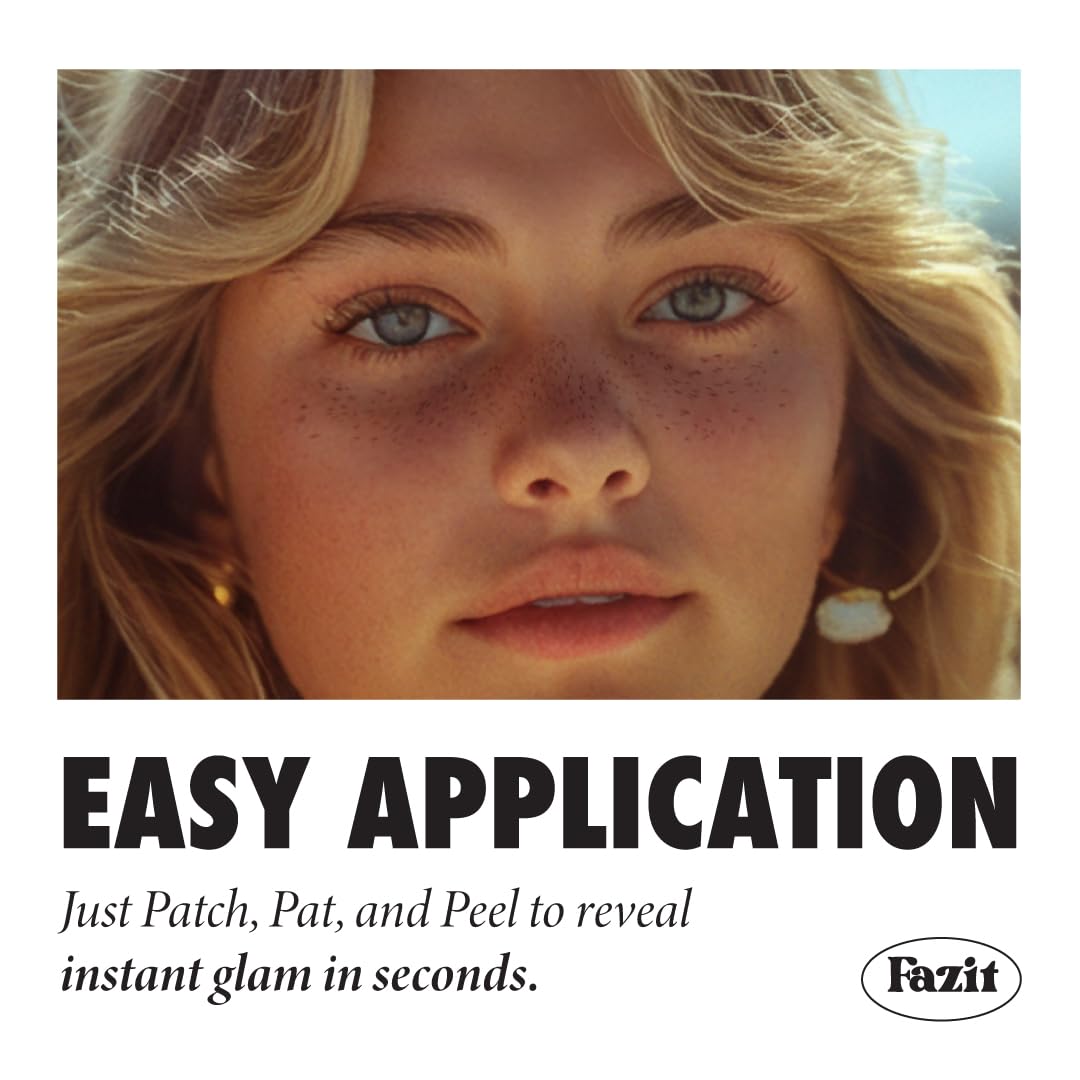 Fazit Makeup Patches - Faux Freckles - Glow Up Make-Up Patches - Cute Glitter Makeup Accessories For Women - Cosmetic Glitter For Face Beauty & Personal Care Fazit