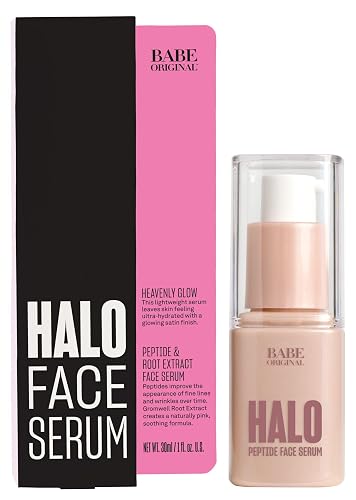 Babe Original Halo Peptide Face Serum for Women, Face Moisturizer Face Cream for Hydrated, Plump & Soothed Skin with Pink Root Extract, Hyaluronic Beauty & Personal Care BABE ORIGINAL