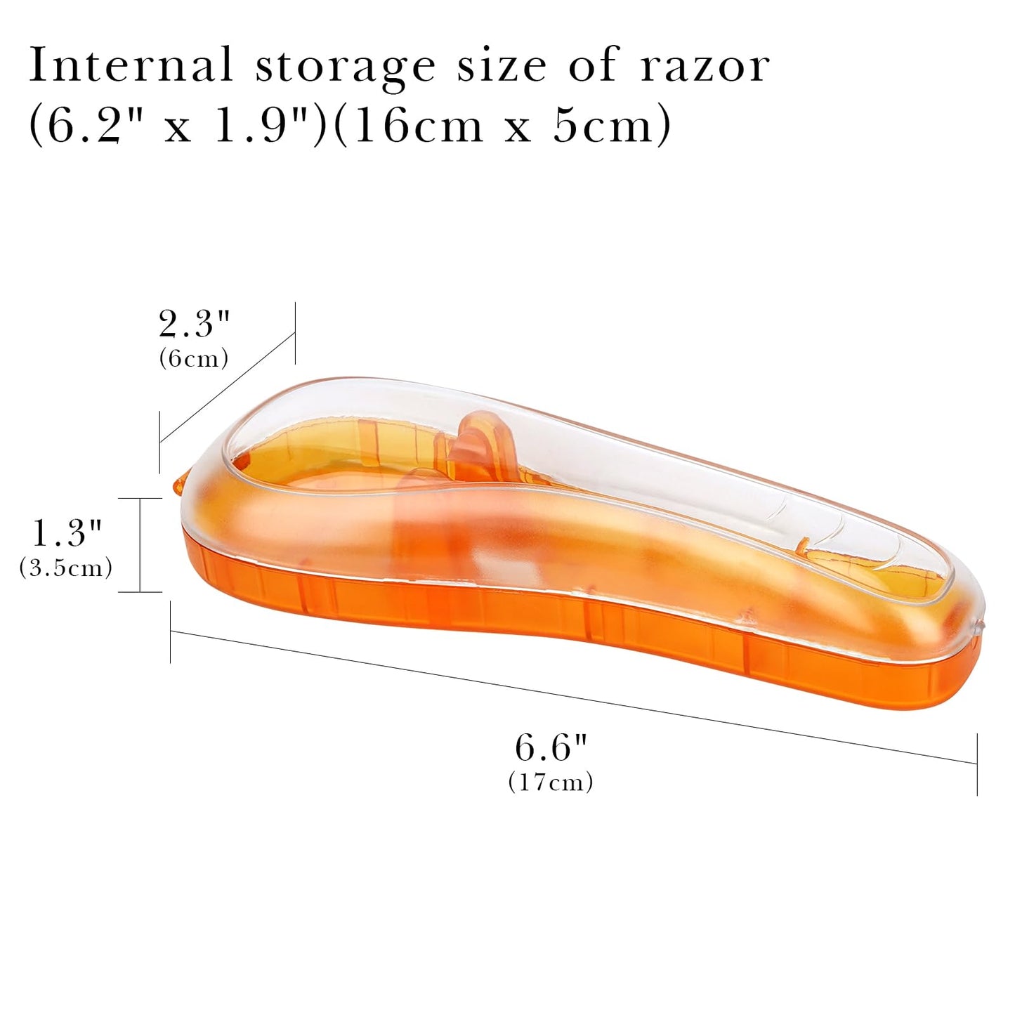 Linkidea 2 Pcs Portable Travel Razor Holder, Protective Razor Case Compatible with Fusion 5 ProGlide, Sensor 3, SkinGuard, Pace 6 Pro (Orange) Beauty and Personal Care Linkidea