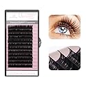 Qeelasee Faux Mink Silk Eyelash Extensions 0.03mm D Curl 12mm Semi-Permanent Individual Lashes Extension Professional Salon Use Beauty & Personal Care Qeelasee