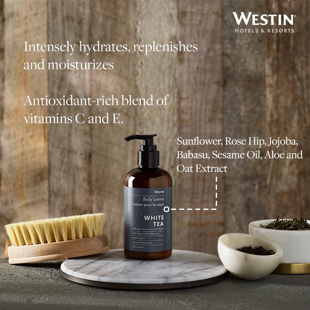 Westin White Tea Aloe Body Lotion | Hotel Spa Cream | Daily Hydration | Hand Lotion Pump | 8 oz Signature Scent Skin Moisturizer Beauty & Personal Care Westin
