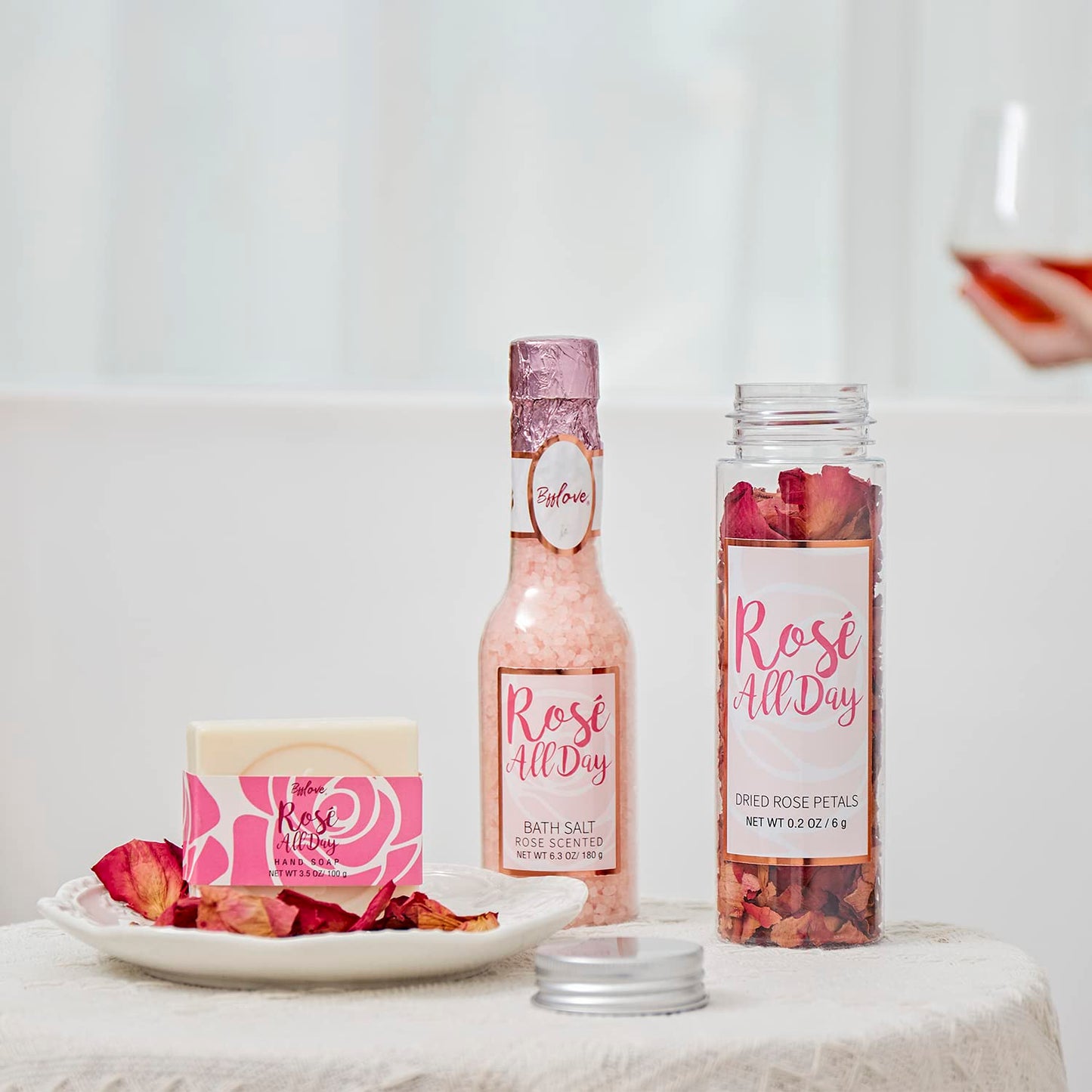 BFF LOVE 6 Pcs Rose Spa Set for Women, Spa Gifts for Women, Gift Set for Her, Spa Kit for Birthday, Mother's Day, Valentine's Day Gifts Beauty & Personal Care # BFFLOVE