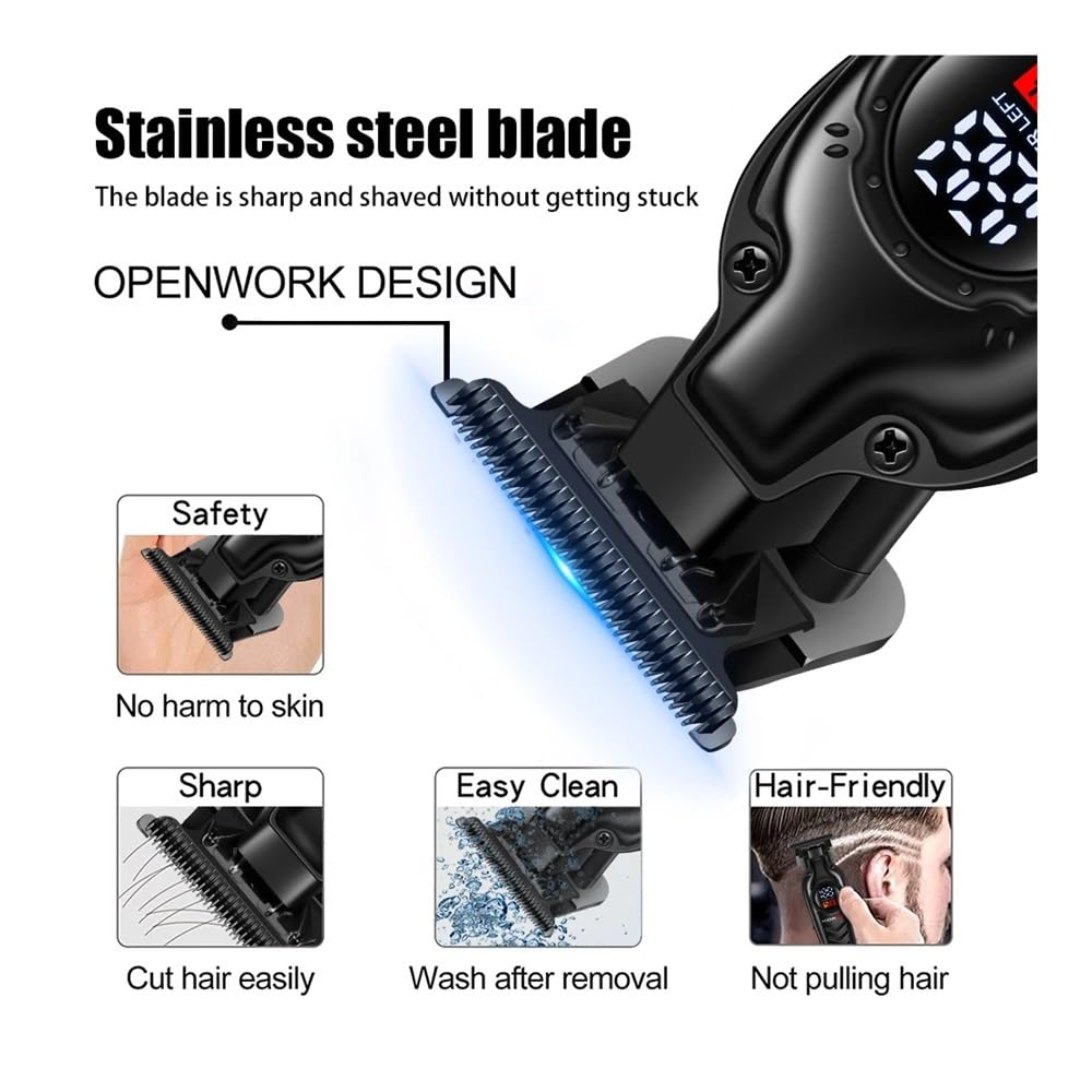 EWKYLSEM Razors Three-Piece Professional Home Hair Cutting Machine, USB Charging Cordless Hair Clipper, Men's Hair Trimmer, Men's Razor Beauty and Personal Care EWKYLSEM