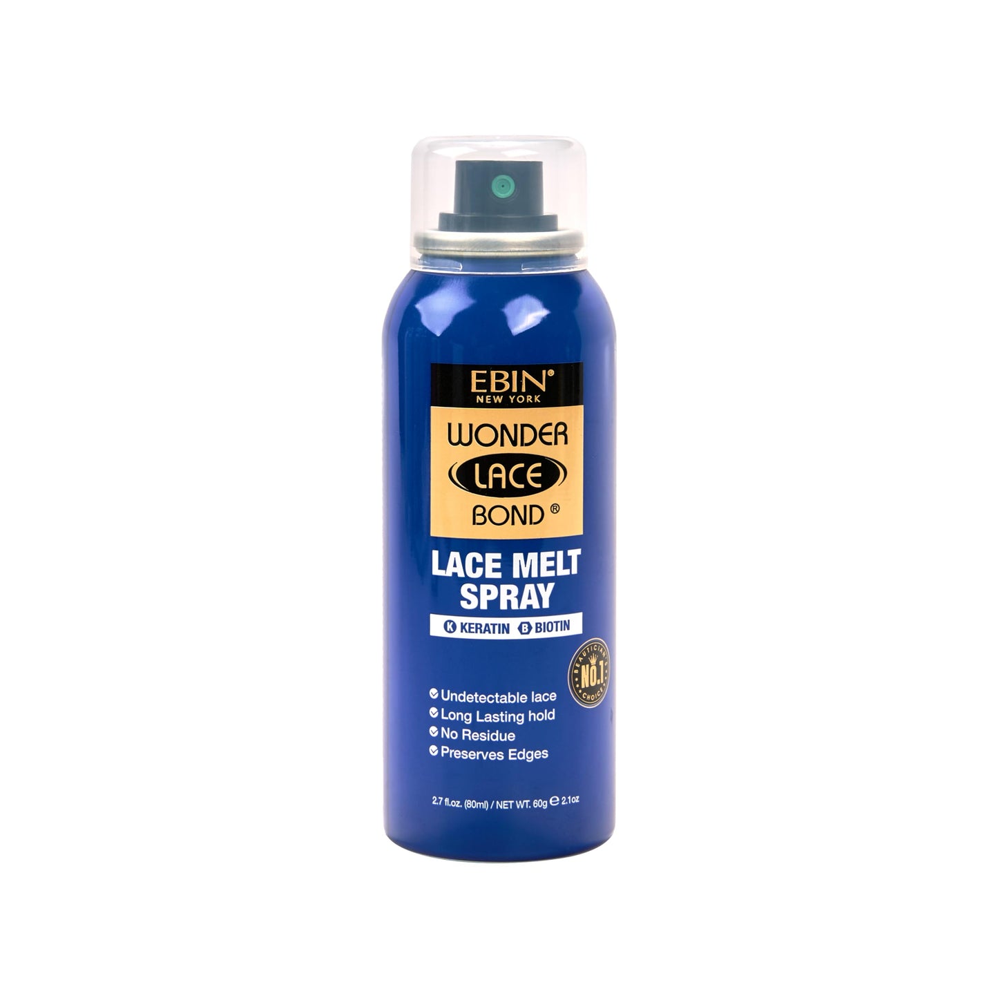 EBIN NEW YORK Wonder Lace Bond Lace Melt Aerosol Spray Keratin + Biotin | Extra Firm Hold Wig Adhesive Spray | seamless Natural Hairline | 2.7 Fl Oz Beauty & Personal Care EBIN NEW YORK