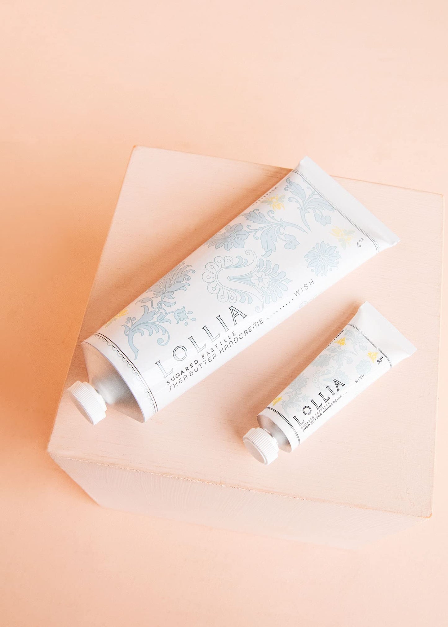 LOLLIA Wish No. 22 Handcreme Bundle, .33 oz. & 4 oz. - Sugared Pastille - Scented Hand Cream for Women, Moisturizing Hand Lotion for Dry Hands, Shea Beauty & Personal Care LOLLIA
