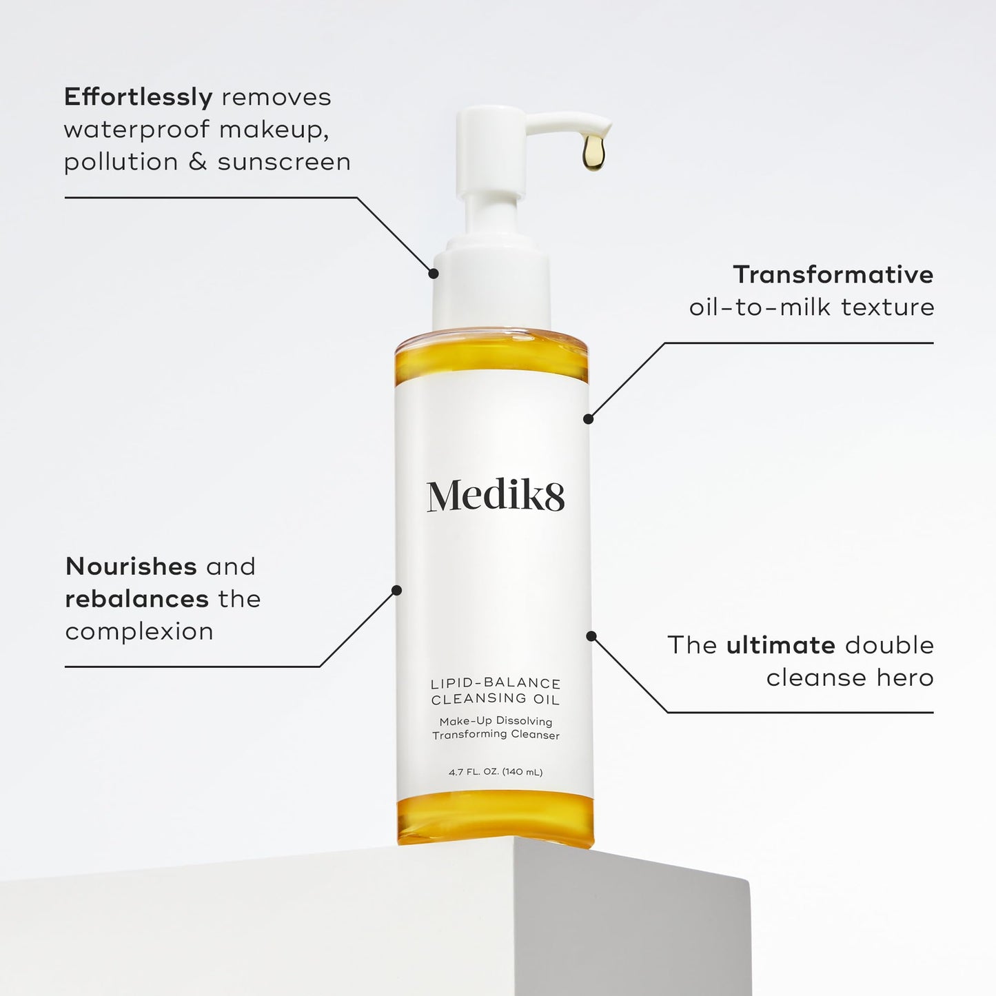 Medik8 Lipid-Balance Cleansing Oil - Transforming Facial Cleanser - Face Cleanser for Radiant Complexion - Face Wash for Women and Men - 4.7 oz Beauty & Personal Care Medik8