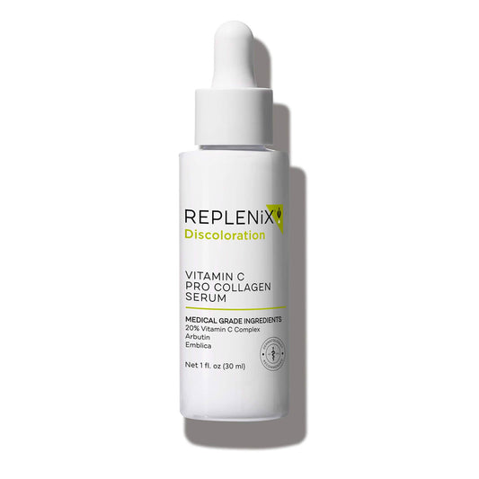 Replenix Vitamin C Pro Collagen Serum, Brightening Anti-Aging Face Treatment with Medical-Grade Antioxidants for Skin Discoloration (1 fl. oz)