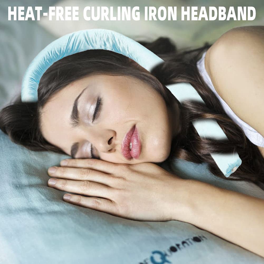 Heatless Curling Rod Headband No Heat Silk Ribbon Curling Rod Hair Roller Curls with Hair Claw Clip Lazy Natural Soft Wave DIY Hair Rollers Styling Beauty & Personal Care BATOUDE