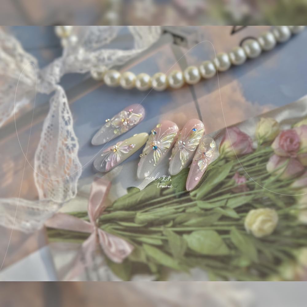 Clover Nail Stickers 5D Embossed - Premium Salon-Quality Nail Charm Accessories, Easy Application & Self-Adhesive Spring Green Lucky Four Leaf for DIY Beauty and Personal Care SOFTSOUL