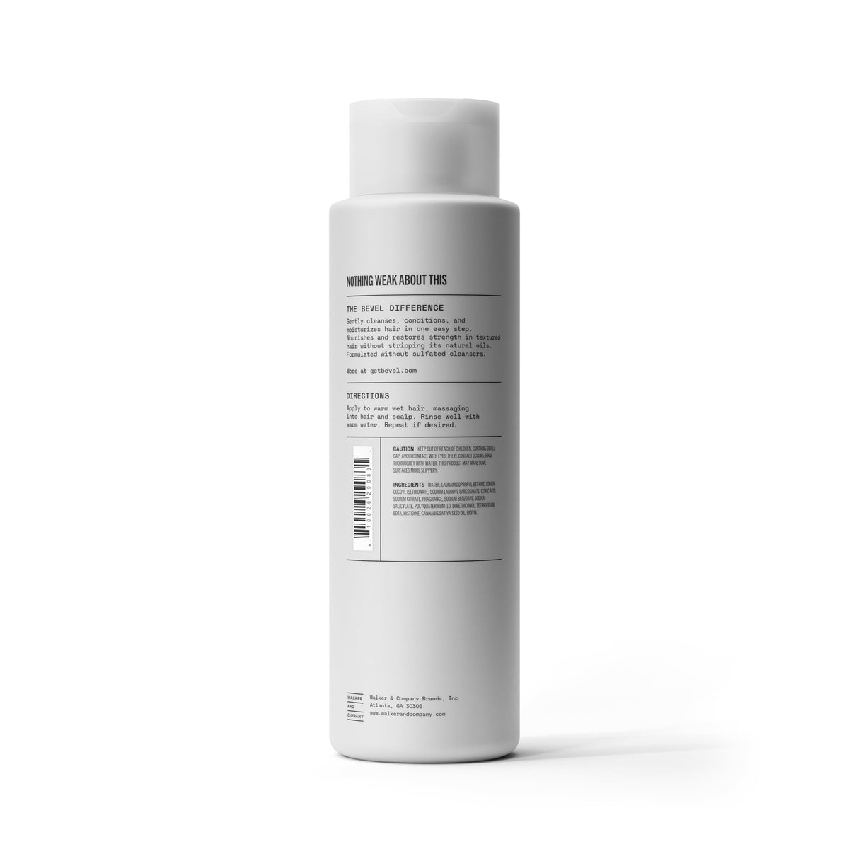 Bevel 2-n-1 Shampoo and Conditioner for Men with Hemp Seed Oil and Biotin