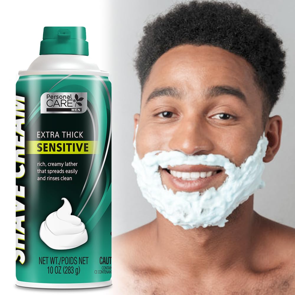 Personal Care® 90475-0 Extra Thick Shave Cream For Sensitive Skin, 14 Oz (Pack of 12) Beauty and Personal Care personal care
