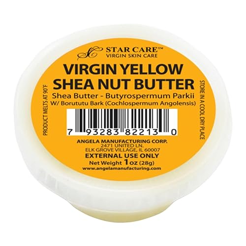 STAR CARE 100% Pure Yellow Shea Nut Butter 1oz Unrefined & Raw Natural Moisturizer for Skin Hair & Lips, African Shea Butter Rich in Vitamins Beauty & Personal Care STAR CARE