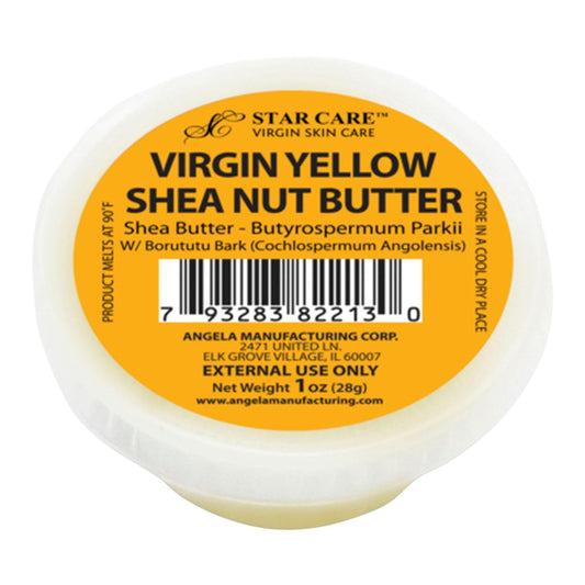 STAR CARE 100% Pure Yellow Shea Nut Butter 1oz Unrefined & Raw Natural Moisturizer for Skin Hair & Lips, African Shea Butter Rich in Vitamins Beauty & Personal Care STAR CARE