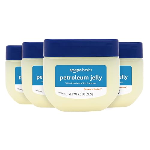 Amazon Basics Petroleum Jelly White Petrolatum Skin Protectant, Moisturizer for Dry Skin Relief, Chapped Lips and Minor Cuts, Unscented, 7.5 oz Beauty & Personal Care Amazon Basics